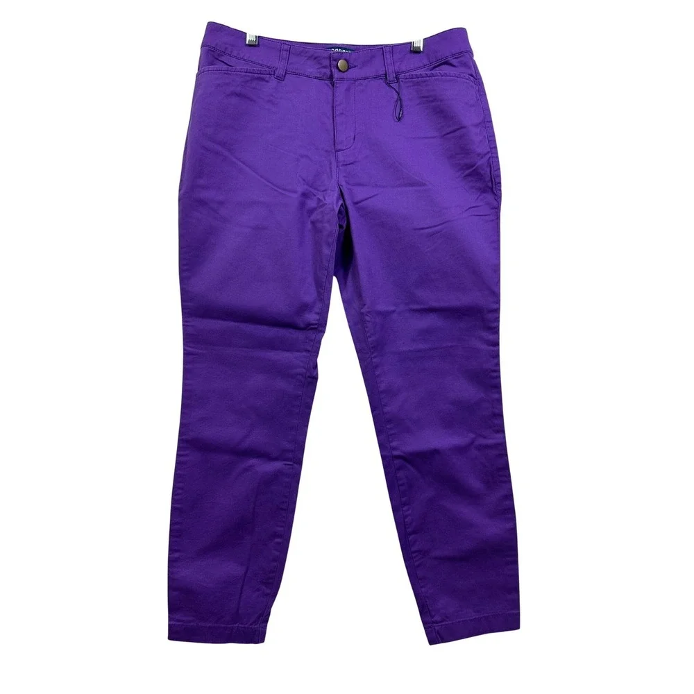 FANPANTS Women's‎ Purple Chino Crop Pants Size 8